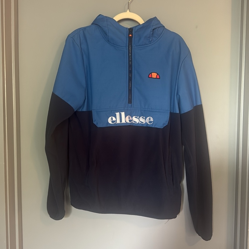 Ellesse Esine Hooded 1/2 Zip Pullover Fleece lined 3 pockets NWOT